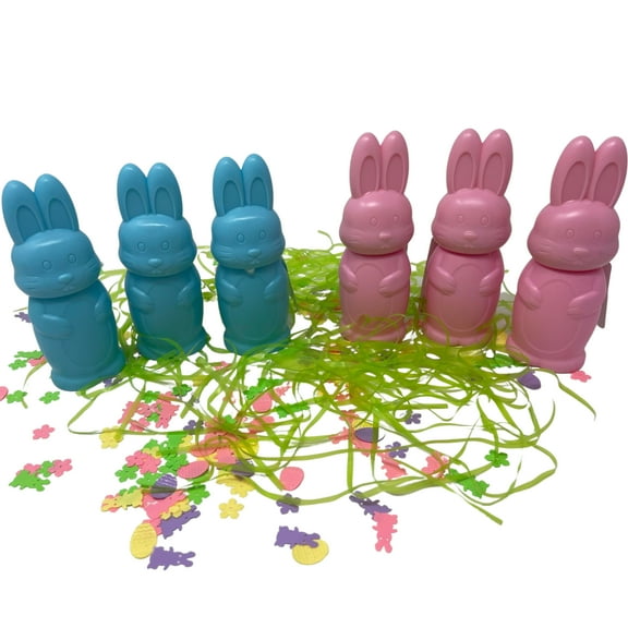 KRE Easter Bunny Bubble 4.1 Ounces Bubbles Party Favors Mini Bubbles No Toxic Bulk Classroom Prize Goodie Bag Stuffers Rabbit Bubble Wand Easter Party Favors Birthday Supplies Outdoor Use Pack of 6