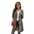 thumbnail image 1 of KRE Prime Women Printed Open Front Longline Cardigan, 1 of 25