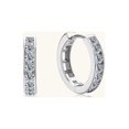 thumbnail image 1 of KRE Prime Women Moissanite 925 Sterling Silver Huggie Earrings, 1 of 11