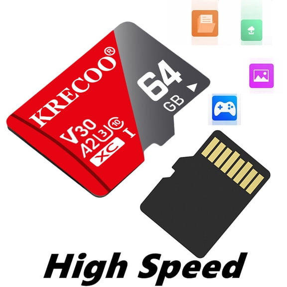 KRECOO Micro SDXC Memory Card UHS-I U3 V30 A2 High Speed TF Flash Card with Adapter