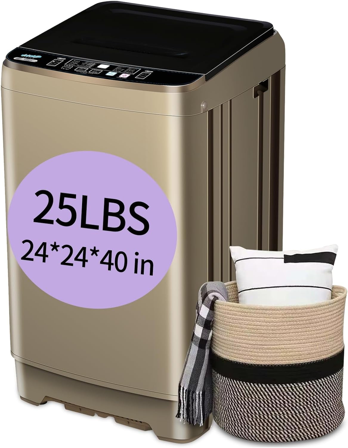 KRIB BLING FullAutomatic Washing Machine with LED Display 25 lbs