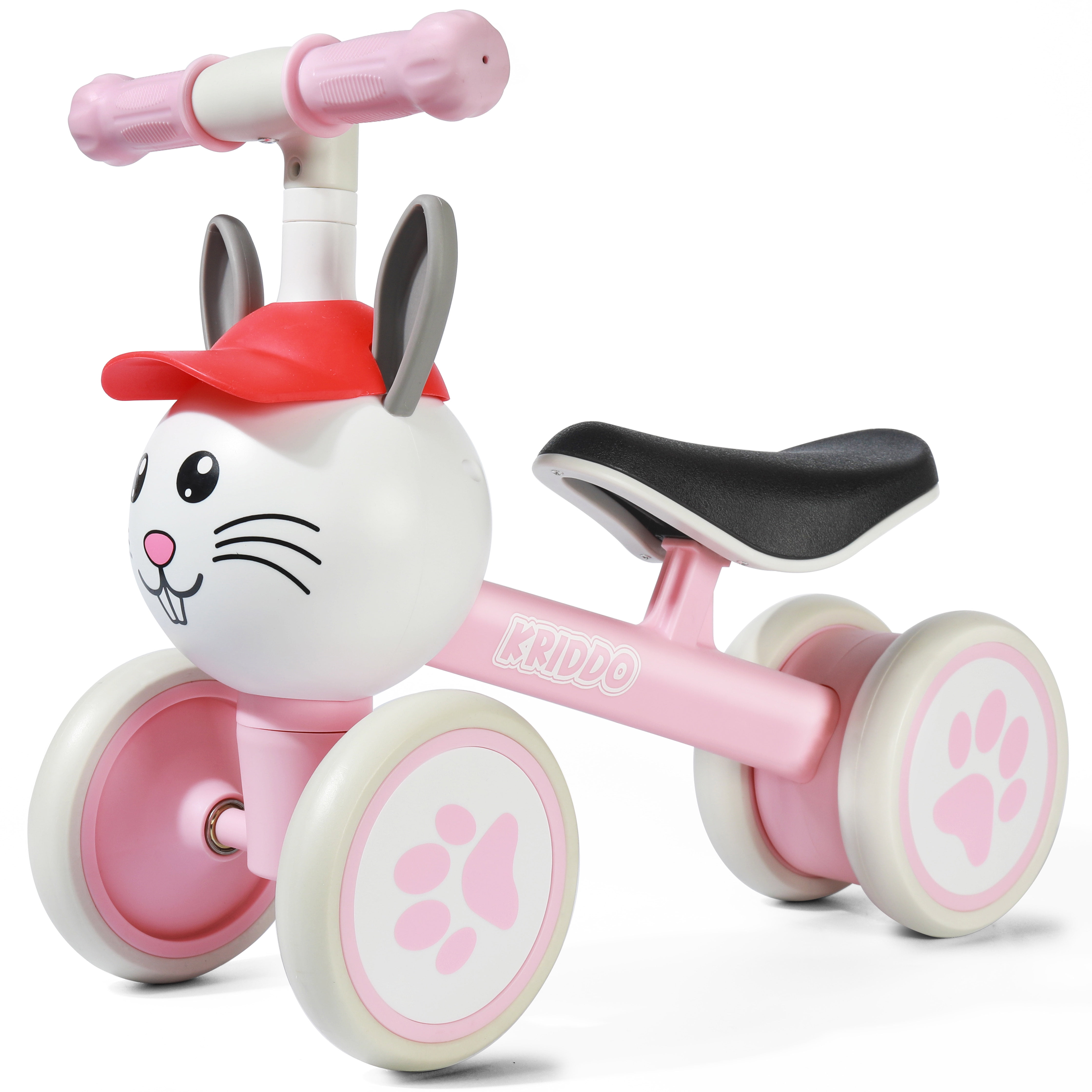 KRIDDO Bunny Baby Balance Bike (1-2 Yrs), Walking Learning Indoor