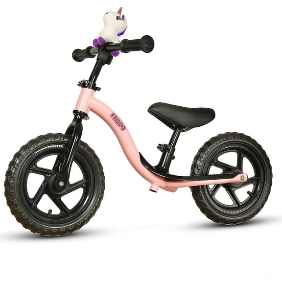 KRIDDO Toddler Balance Bike 2 Year Old, Age 18 Months to 5 Years Old, Early Learning Interactive Push Bicycle with Steady Balancing and Footrest, Gift Bike for 2-5 Boys Girls, Pink