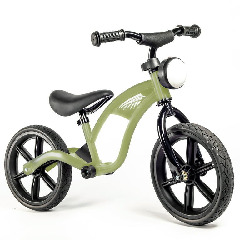 KRIDDO Toddler Balance Bike with Front Light Pedal Less Balance Bike for Ages 24 Months to 5 Years Old Adjustable Handlebar and Seat Height Rubber Wheels Ideal for Multiple Ground Green Walmart
