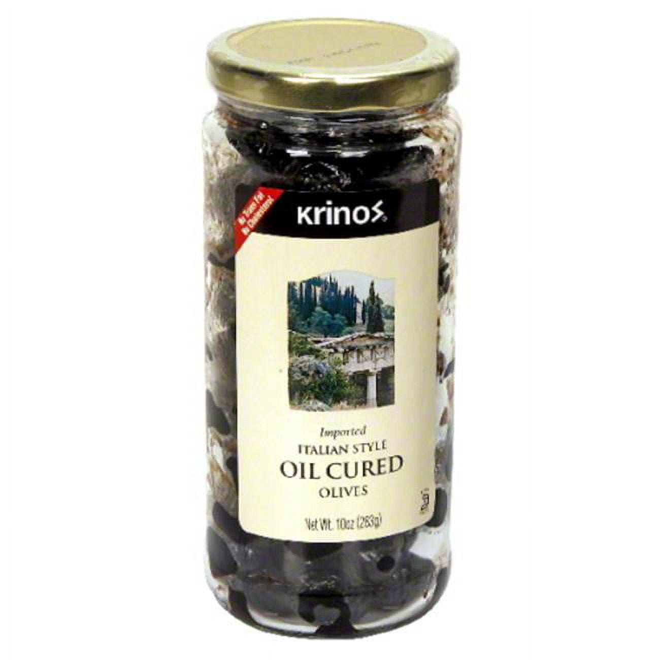 KRINOS OLIVE CURED IN OIL-10 OZ -Pack of 6