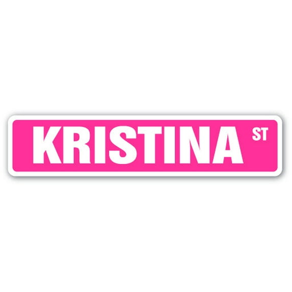 KRISTINA Street Sign Childrens Name Room Sign | Indoor/Outdoor | 36" Wide