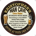 thumbnail image 1 of KRISTOPHER'S Man Cave Rules 12" Round Metal Sign Garage Decor 200120010499, 1 of 1