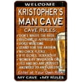 thumbnail image 1 of KRISTOPHER'S Man Cave Rules Rusty Metal Beer Sign Home Wall Decor 108120051500, 1 of 1