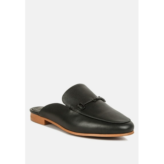 KRISTY Horsebit Embellished Mules in Black