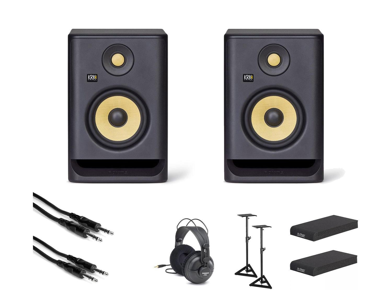 KRK Generation 4 Rokit RP5 G4 5 Powered Near-Field Studio Monitor Speakers  Package