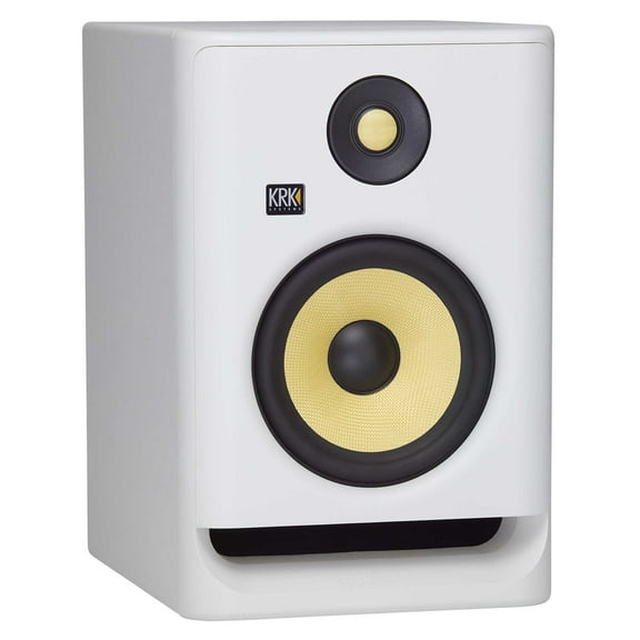 KRK RP7 Rokit 7 G4 Professional Bi-Amp 7" Powered Studio Monitor, White Noise