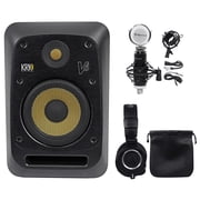 KRK V6S4-NA 6" Powered Studio Monitor+Condenser Mic+Audio Technica Headphones