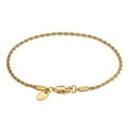 thumbnail image 1 of KRKC&CO 18k Plated Gold Rope Chain Bracelet for Men and Women, 3mm Stainless Steel Gold Bracelet for Hommen,7in, 1 of 6