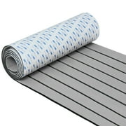 KROAK Boat Decking with Strong 3M Adhesive, 94'' x 23'' 6mm Thick EVA Foam Boat Flooring Waterproof Non-Skid for Motorboat RV Yacht / Ramps / Stair Steps, Gray
