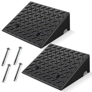 KROAK Rubber Car Curb Ramps,6 Rise Height Heavy-Duty 8818lbs Capacity Threshold Ramps Portable Driveway Ramps for Cars Wheelchairs Scooter Lawn Mower 2 Pack