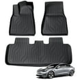 thumbnail image 1 of KROAK Tesla Model Y Floor Mats, All Weather TPE Floor Mats for Tesla Model Y 2021-2024, All-Weather Cargo Liners Rear Cargo Tray Trunk Automotive Accessories,Set of 3 Mats(Not Fit 7-Seat), 1 of 8