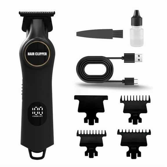 Kroaya Professional Beard Trimmer for Men, 7200 RPM Motor with Lift & Trim Tech, Type-C Fast Charge Cordless Hair Clipper, 180min Runtime, LED Display for Beard Mustache & Body Hair