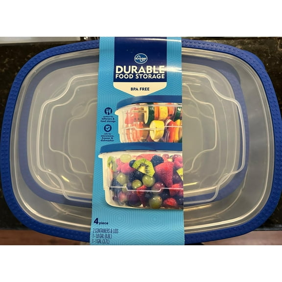 KROGER DURABLE FOOD STORAGE CONTAINERS (4 PCS)