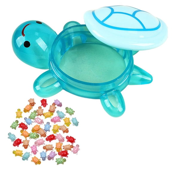 KRONDO 100pcs Mini Resin Turtles, Glow in The Dark Mini Turtle Figurines Set with Storage Box, Cartoon Turtle Box & Tiny Turtles Miniatures for Fairy Garden Landscape Decoration