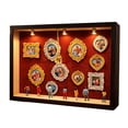 thumbnail image 1 of KRONDO 13x9 Inch Shadow Box with LED Illumination – Includes 10 Mini Frames & 7 Figurines, Pullable Front for Custom Memory Displays, 1 of 9