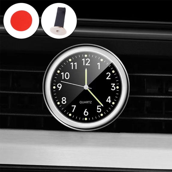 KRONDO 40MM Mini Watch Car Quartz Clock Noctilucent Electronic Clock Waterproof Auto Mounted Dashboard Metal Clock Interior Decoration