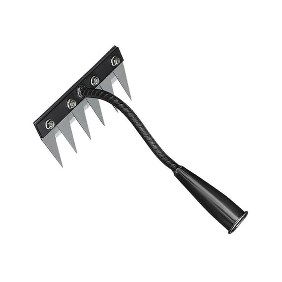 KRONDO 5/6/7/8 Teeth thickened steel Garden Weeding Rake, 2025 Upgraded Detachable Rake for Gardening And Weeding, Lawn Leveling Rakes, Heavy Duty Iron Rakes Garden Rakes Garden Weeding Tools