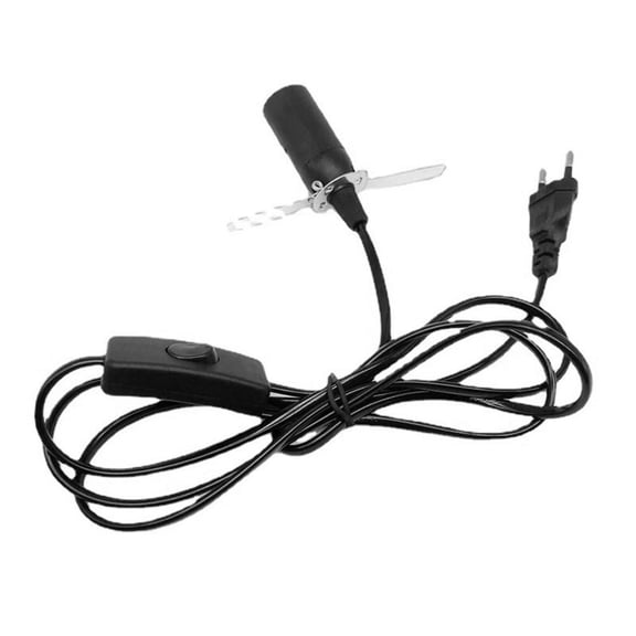 KRONDO 5.9 Ft Salt Lamp Power Cord with Switch E14 Socket, PVC Cable, for Crystal Lamps and Home Appliances