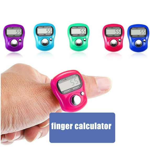 KRONDO 5PCS Finger Counter,Electronic Finger Counter,5-Digit Number Count Clicker,Mini LCD Digital Display Tally Counter,Handheld Number Click Counter,Hand Tally Counter for Knitting,Crochet,Lap,Golf