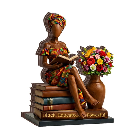 KRONDO African Women Figurines Statue, Modern Living Room & Office Decor Sculpture, Apartment Home Decoration, Mother’s Day Gift for Women