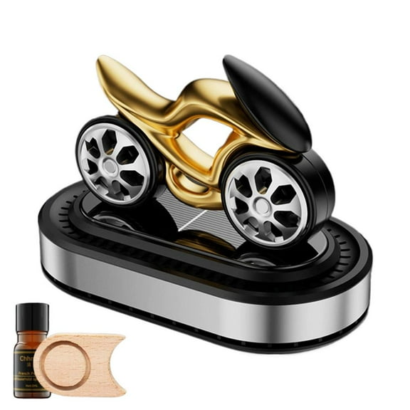 KRONDO Car Freshener,Motorcycle Shape Solar Rotating Car Diffuser with Natural Fragrance,Dashboard Aromatherapy Freshener Car Interior Accessories