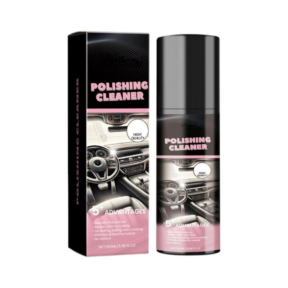 KRONDO Car Interior Cleaner 100ml, 2025 New Polishing Cleaner Car Interior Spray, Waterless Car Interior Detailer Spray, Long Lasting Super Shine and Protector for Car Interior Polishing