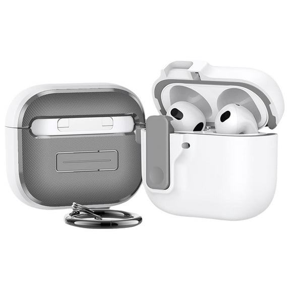 KRONDO Case for AirPods 4,TPU Headphone Cases with Enclosed Buckle Safety Valve and Keyring,Shockproof Cover for AirPods 4 Wireless Earbuds,Full Protection, for AirPods 4 Headphone Accessories