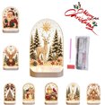 thumbnail image 1 of KRONDO Christmas Diaamond-Art Night Light, 3D Pear-l Painting Kit with Warm LED Base for Beginners, 1 of 7