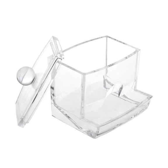 KRONDO Clear Acrylic Cotton Pad Swab Q-tip Storage Bud Holder Makeup Cosmetic Box