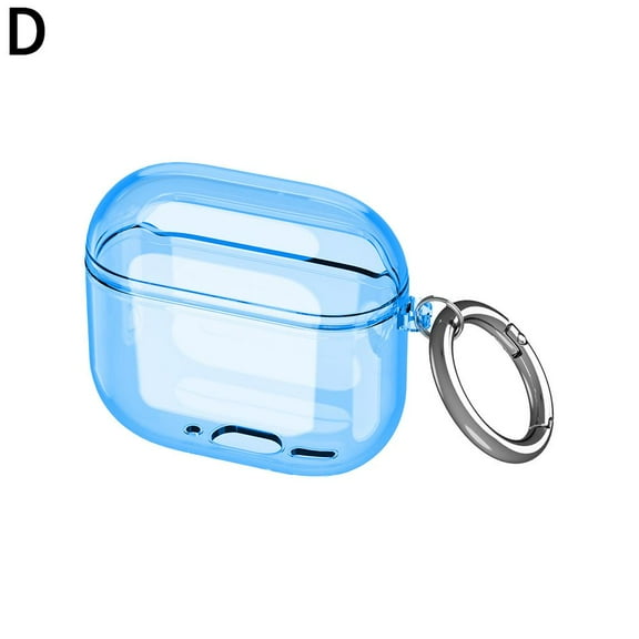 KRONDO Clear Soft TPU Earphone Case for AirPods 4 with Keychain for apple 4 Cover Accessories Shockproof