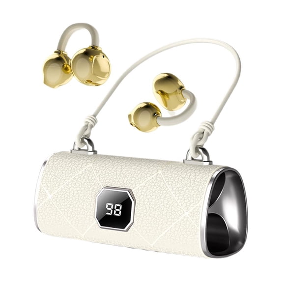 KRONDO Clip-On Bluetooth Earphones with Lossless Sound - Bluetooth 5.4, 4H Playtime, -Light Beryllium Diaphragm for Enhanced Treble & Bass, Spatial Audio, 4 Colors