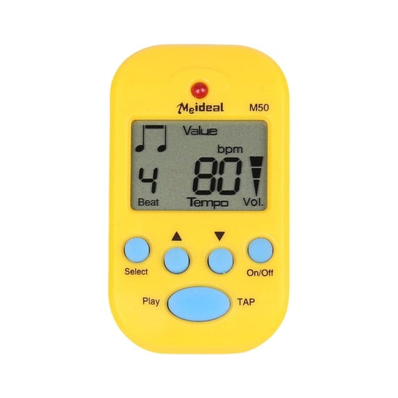 KRONDO Digital Metronome, Professional Clip on Digital Tempo Metronome, LCD Electronic Mini Digital Metronome, Mini Pocket Metronome for Guitar Piano Drum and All Instruments