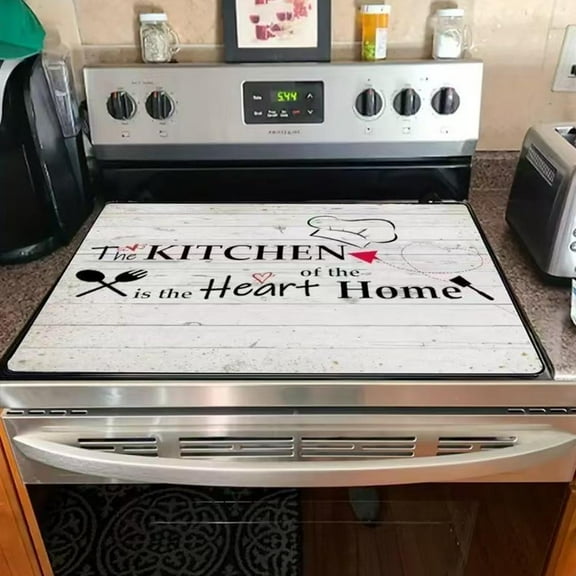 KRONDO Extra-Large Silicone Stove Top Cover Protector - Heat Resistant Non-Slip Mat for Glass Electric Stoves, Easy Clean Kitchen Drying Mat (28" x 20")