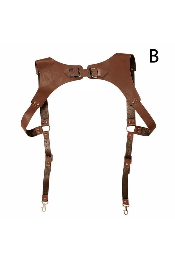 Fashion Body Chest Harness Adjustable Mens Faux Leather Vest Straps Braces Sexy Men Women Body Suspenders