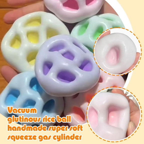 KRONDO Fidget Squishy Toy, Rainbow Dumplings, Glitter Ducks, Cute Anxiety Relief Fidget Toy, Soft Squeeze Decompression Dough for Adults