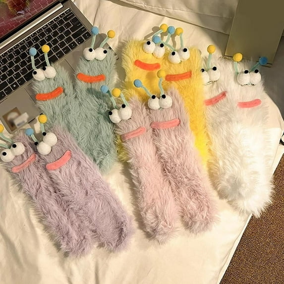 KRONDO Fuzzy Slipper Socks - 3 Pairs Plush Warm Winter Socks for Women, Soft & Thick for Home, Perfect Holiday Gift Set