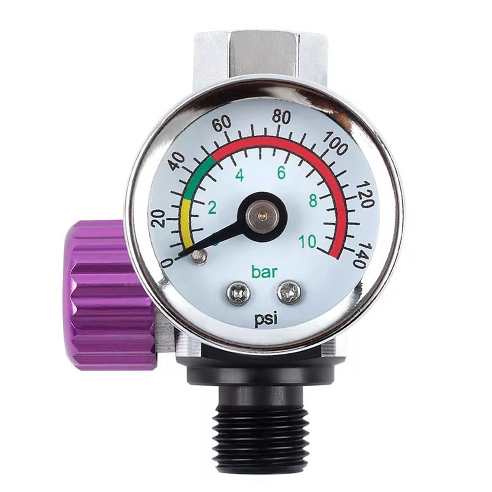 KRONDO G1/4in Thread Spray Paint Gun Pressure Regulator Stainless Steel ...