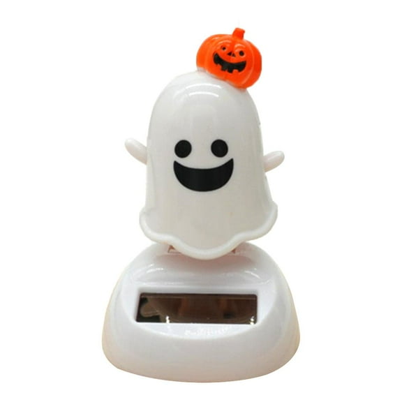 KRONDO Halloween Solar Dancing Toy, Halloween Solar Shaking Head Dancer Ghost Car Decoration, Cute Ghost Figurine Car Dashboard Dancing Decorations, Halloween Solar Gifts