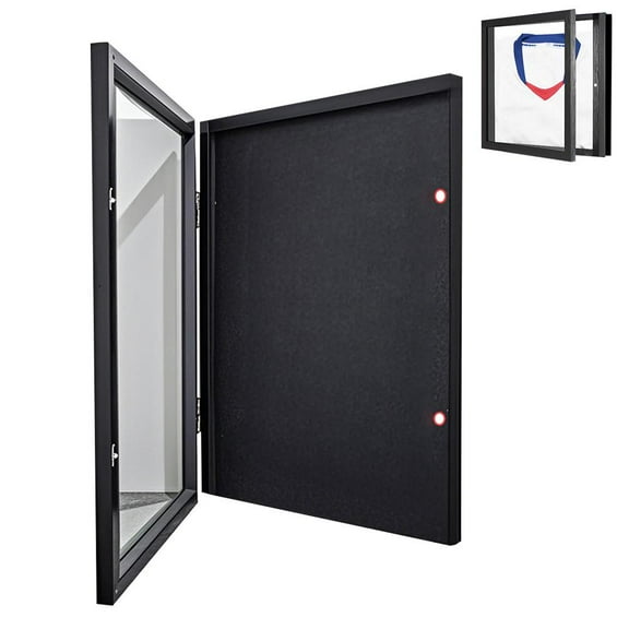 KRONDO Jersey Frame Display Case Shadow Box - 3 Sizes Black Imitation Wood T Shirt Frame with UV Protection Acrylic, Baseball Basketball Football Soccer Hockey Sport Shirt frames for Wall Display