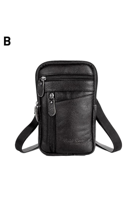 KRONDO Men's Leather Handbag Bag Small Crossbody Shoulder Bags Phone Wallet Satchel Pocket Camping Casual Daypack G3R8