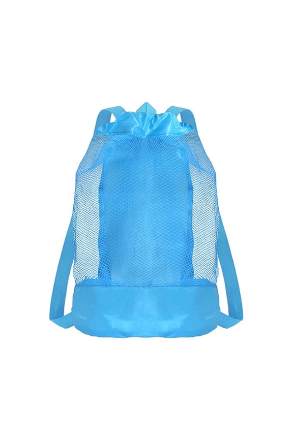 Mesh Beach Toy Bag with Drawstring – 9.1x19.7 Inch Backpack for Sand Toys, Quick Draining for Pool and Beach