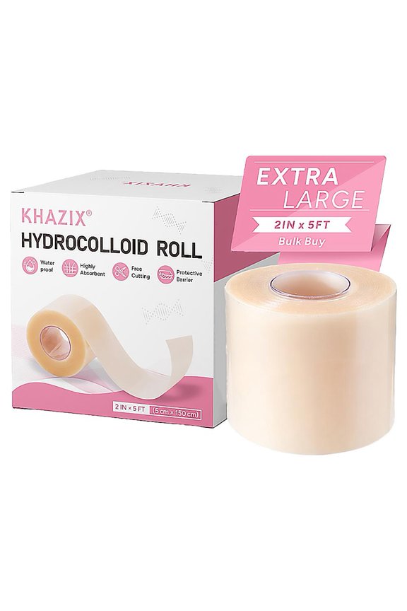 C style 5.5 Yards x 2 Inches Hydrocolloid Dressing Roll, Customizable Wound Care Bandage, Cut to Size, Versatile & Durable