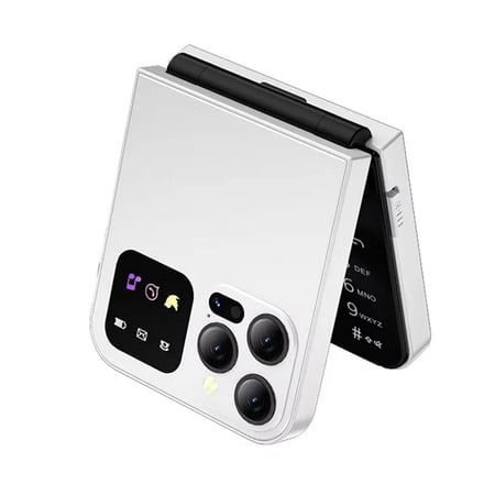KRONDO Mini Flip Phone 2.4-inch Screen Dual SIM Dual Standby Type-C Foldable Phone T4