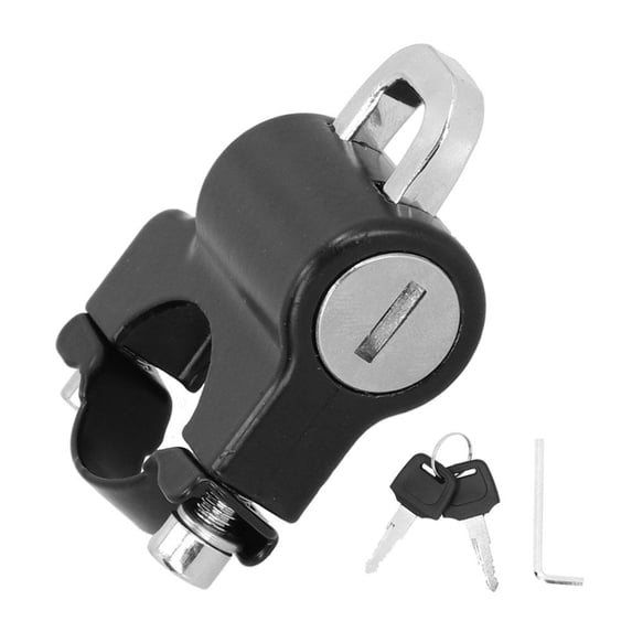 KRONDO Motorcycle Helmet Lock Universal Bicycles Theft Fixed Lock Multi-Function Metal Electric Black 2 Key Security Set