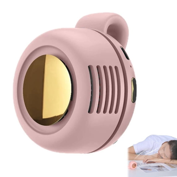 KRONDO Portable Mini Bladeless Fan, 3-Speed Clip-on Fan, Clip On Mini Fans Wearable Portable Neck USB Rechargeable Hands Free Personal Fans for Outdoor Office Travel